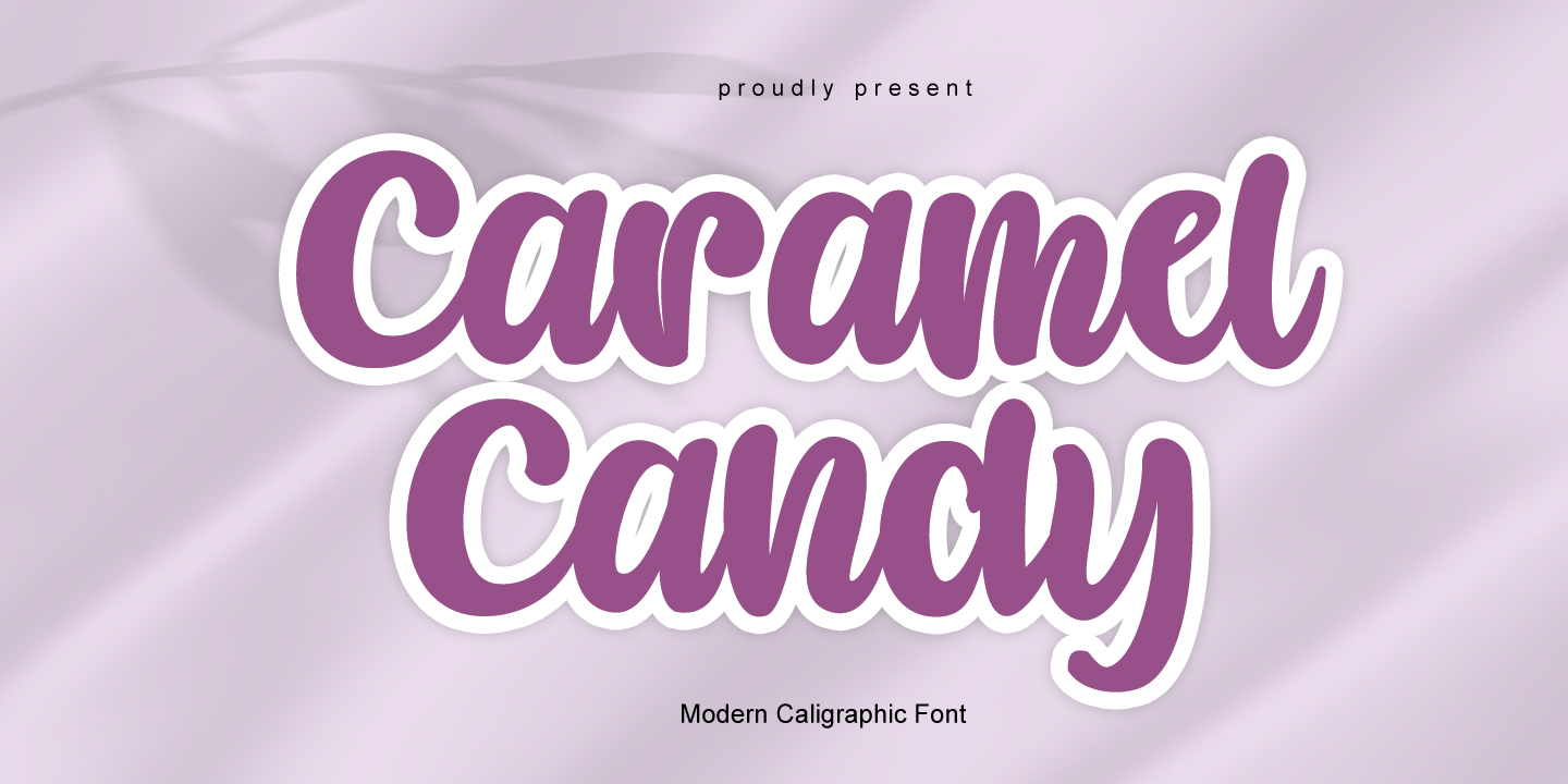 Beispiel einer Caramel Candy-Schriftart